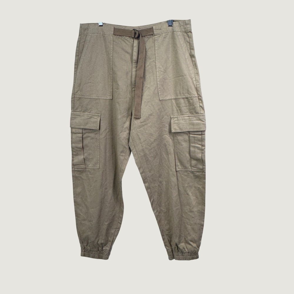Serra Retreat Joie Rucker Cargo Jogger Pants 11/31 Tan Belted Utility Gorpcore
